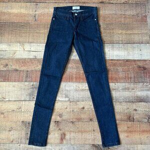 Triarchy Womens Skinny Jeans Size 25 Dark Wash Denim 5-Pocket Button & Zip Fly